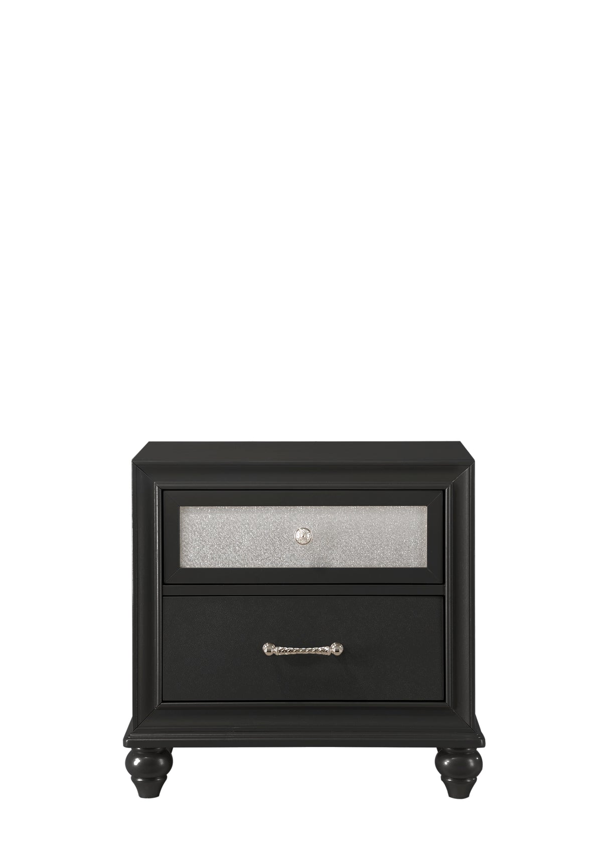 Lila Black Upholstered Panel Bedroom Set