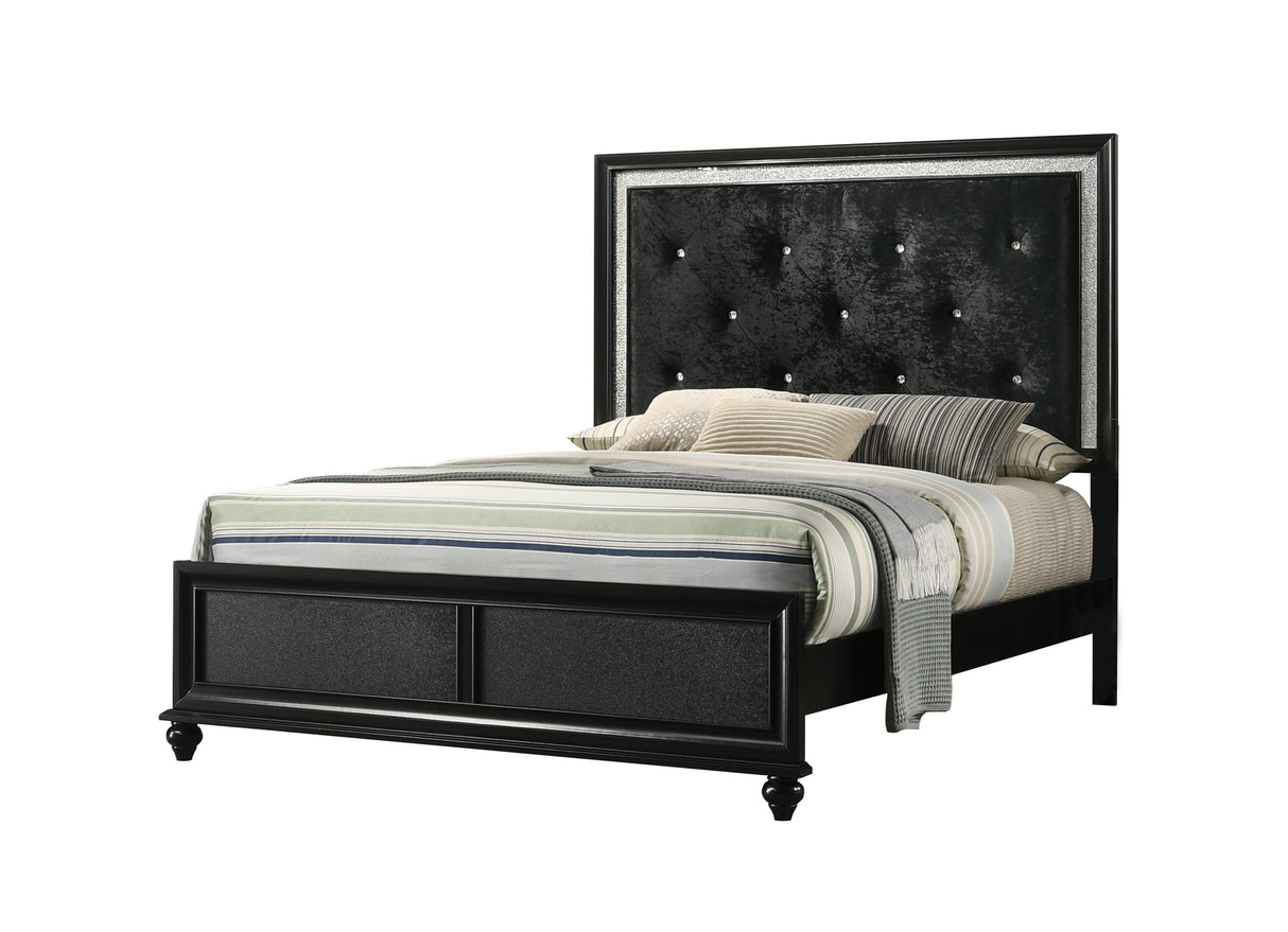Lila Black Upholstered Panel Youth Bedroom Set from Crown Mark - Luna Furniture