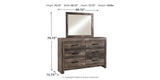 Wynnlow Gray King Panel Bed with Mirrored Dresser and Chest from Ashley Furniture - Luna Furniture