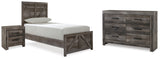 Wynnlow Gray Crossbuck Youth Panel Bedroom Set from Ashley Furniture - Luna Furniture