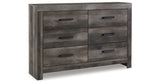 Wynnlow King Crossbuck Panel Bed with Dresser in Gray from Ashley Furniture - Luna Furniture