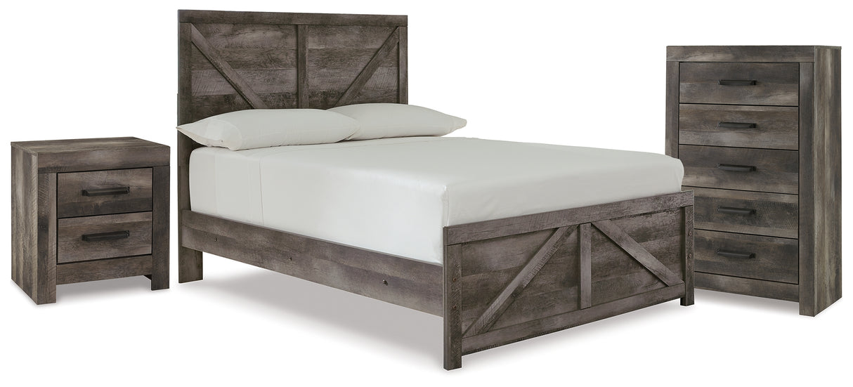 Wynnlow Gray Crossbuck Youth Panel Bedroom Set from Ashley Furniture - Luna Furniture