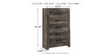 Wynnlow Gray King Panel Bed with Mirrored Dresser and Chest from Ashley Furniture - Luna Furniture
