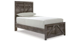 Wynnlow Gray Twin Panel Bed and 2 Nightstands from Ashley Furniture - Luna Furniture