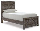 Wynnlow Gray Crossbuck Twin Panel Bed from Ashley Furniture - Luna Furniture
