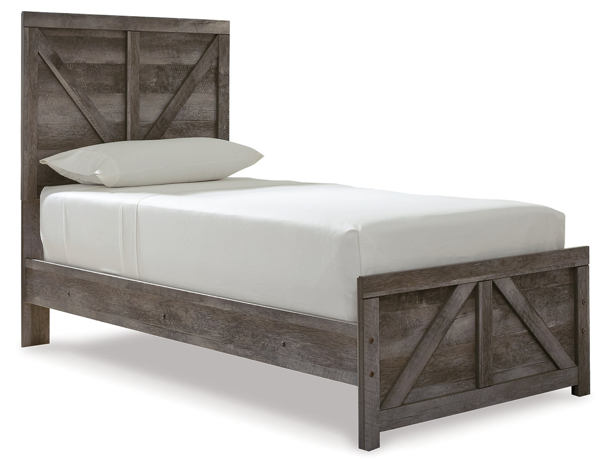 Wynnlow Gray Crossbuck Youth Panel Bedroom Set from Ashley Furniture - Luna Furniture