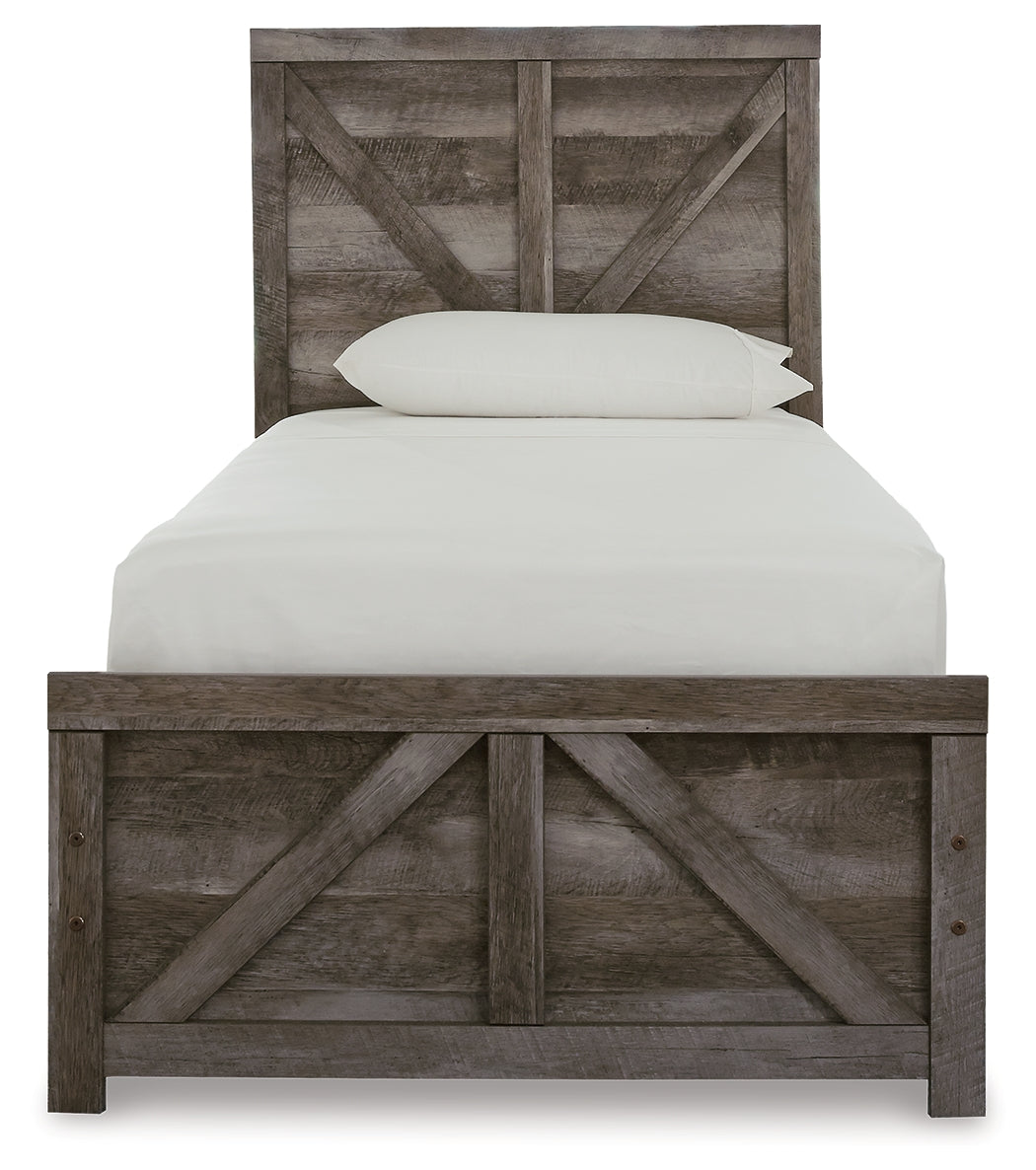 Wynnlow Gray Crossbuck Youth Panel Bedroom Set from Ashley Furniture - Luna Furniture
