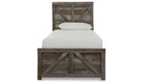 Wynnlow Gray Crossbuck Twin Panel Bed from Ashley Furniture - Luna Furniture