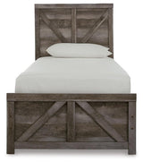 Wynnlow Gray Crossbuck Twin Panel Bed from Ashley Furniture - Luna Furniture