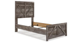 Wynnlow Gray Crossbuck Twin Panel Bed from Ashley Furniture - Luna Furniture