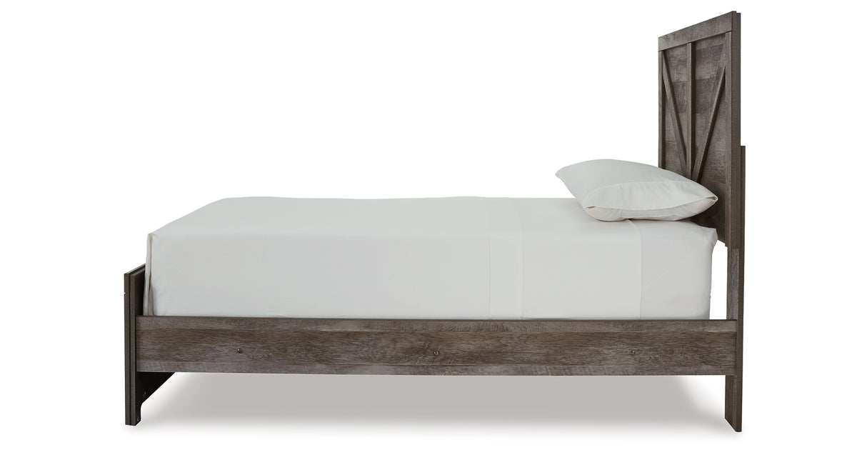 Wynnlow Gray Twin Panel Bed and 2 Nightstands from Ashley Furniture - Luna Furniture