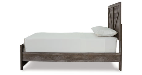 Wynnlow Gray Crossbuck Twin Panel Bed from Ashley Furniture - Luna Furniture