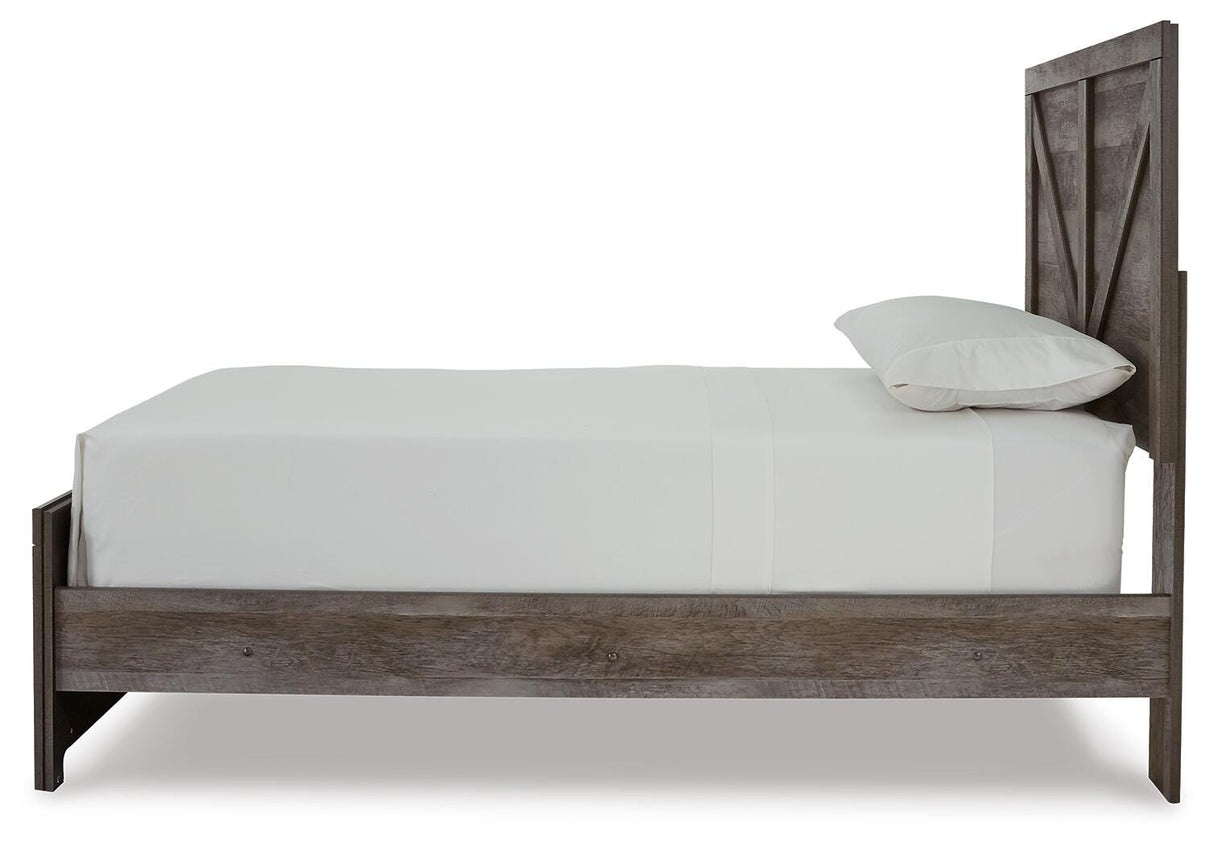 Wynnlow Gray Twin Panel Bed and 2 Nightstands from Ashley Furniture - Luna Furniture