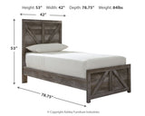 Wynnlow Gray Crossbuck Youth Panel Bedroom Set from Ashley Furniture - Luna Furniture