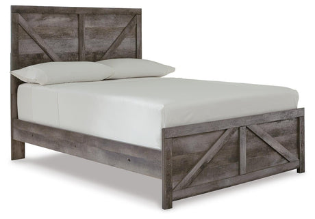 Wynnlow Gray Crossbuck Full Panel Bed from Ashley Furniture - Luna Furniture