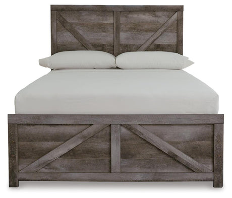 Wynnlow Gray Crossbuck Full Panel Bed from Ashley Furniture - Luna Furniture