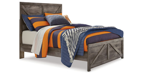 Wynnlow Gray Crossbuck Full Panel Bed from Ashley - Luna Furniture