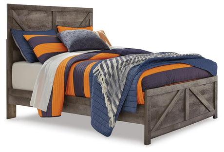 Wynnlow Gray Crossbuck Full Panel Bed from Ashley Furniture - Luna Furniture
