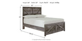 Wynnlow Gray Crossbuck Full Panel Bed from Ashley Furniture - Luna Furniture