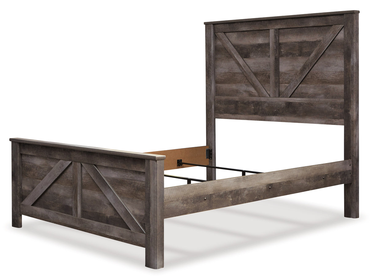 Wynnlow Gray Crossbuck Queen Panel Bed from Ashley Furniture - Luna Furniture