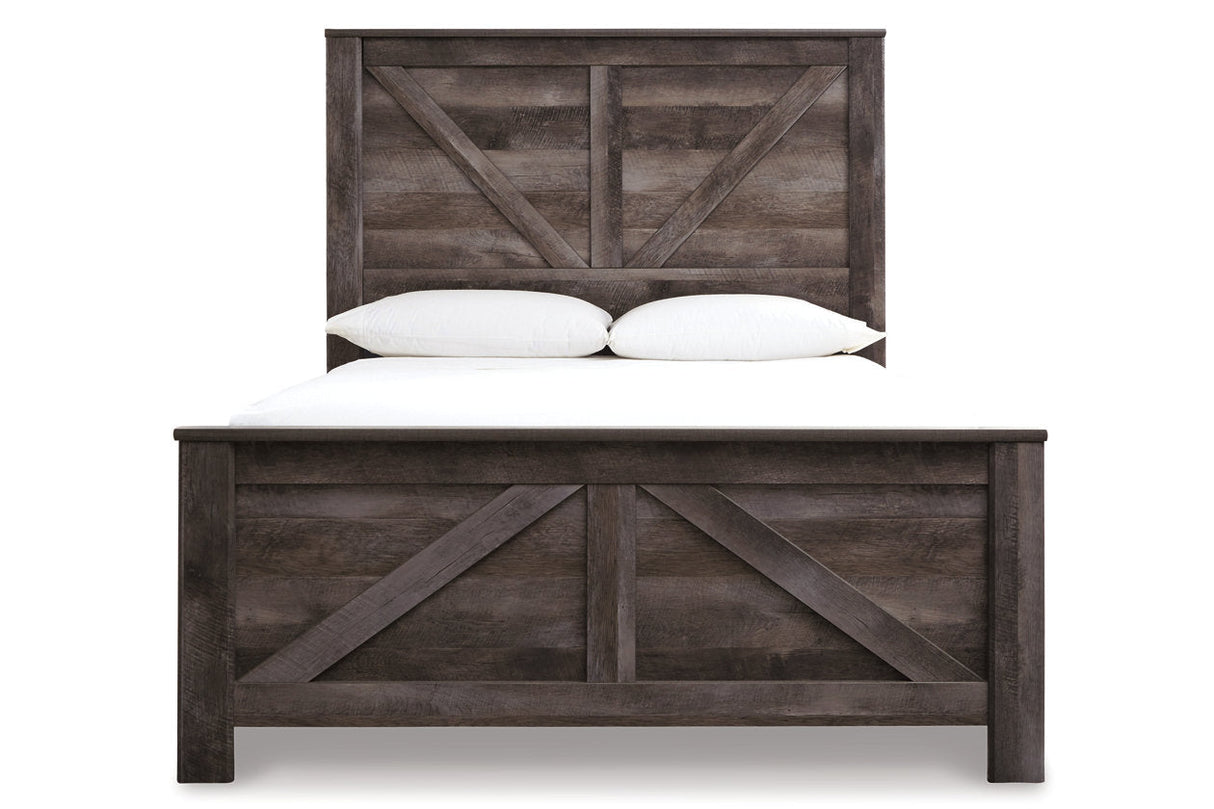 Wynnlow Gray Crossbuck Queen Panel Bed from Ashley - Luna Furniture