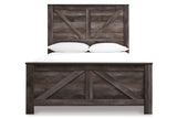 Wynnlow Gray Crossbuck Queen Panel Bed from Ashley - Luna Furniture