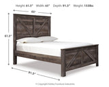 Wynnlow Gray Crossbuck Queen Panel Bed from Ashley Furniture - Luna Furniture