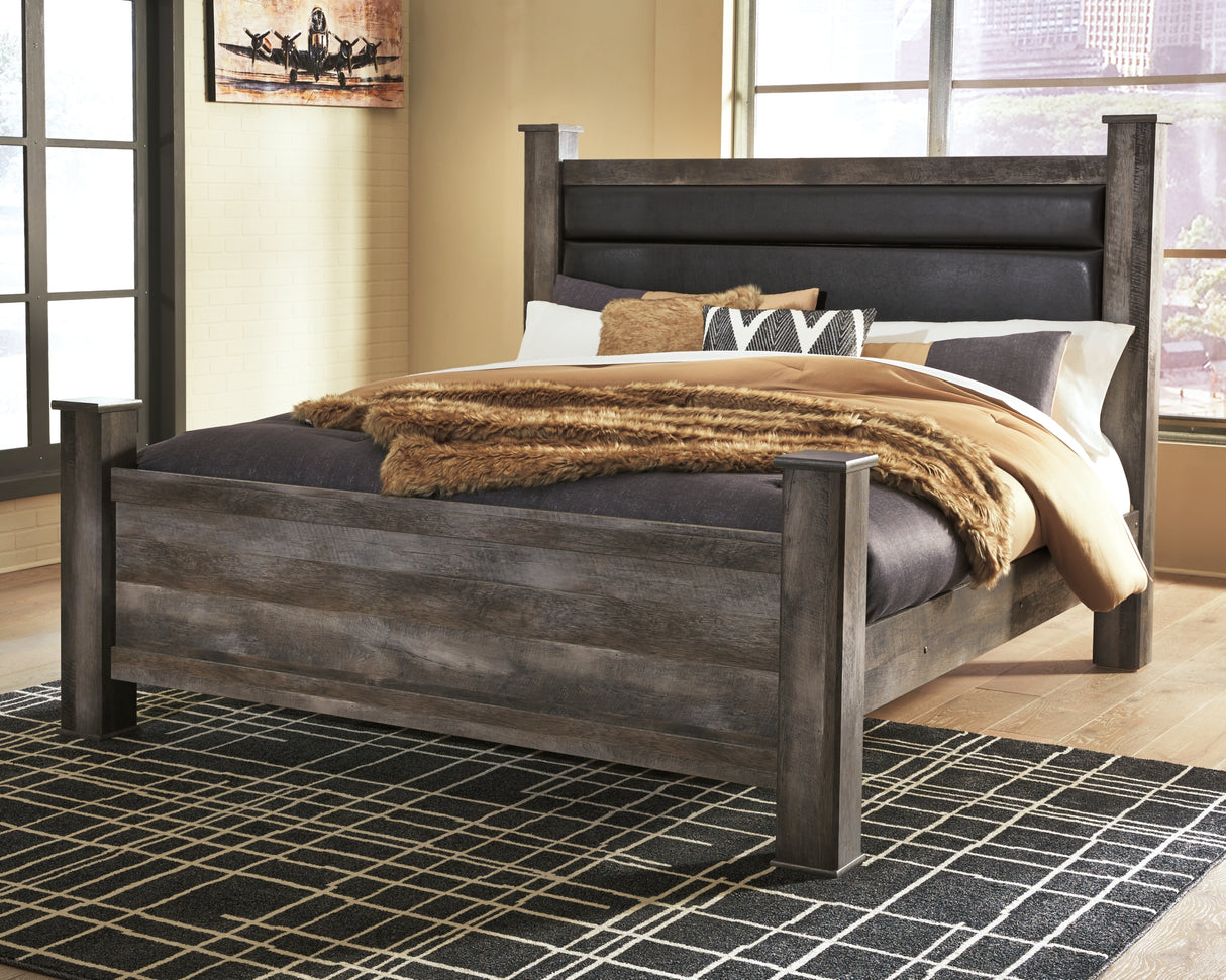 Wynnlow Gray King Poster Bed from Ashley Furniture - Luna Furniture