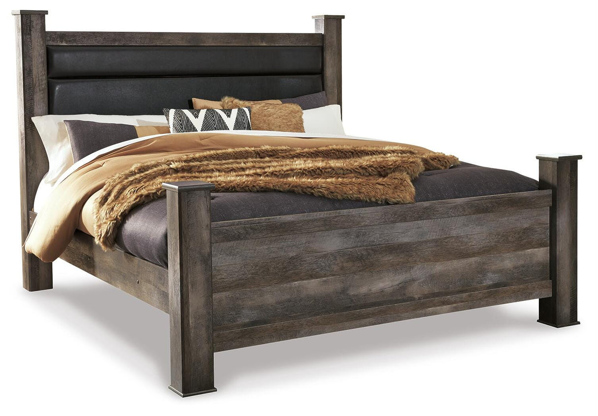 Wynnlow Gray King Poster Bed from Ashley Furniture - Luna Furniture