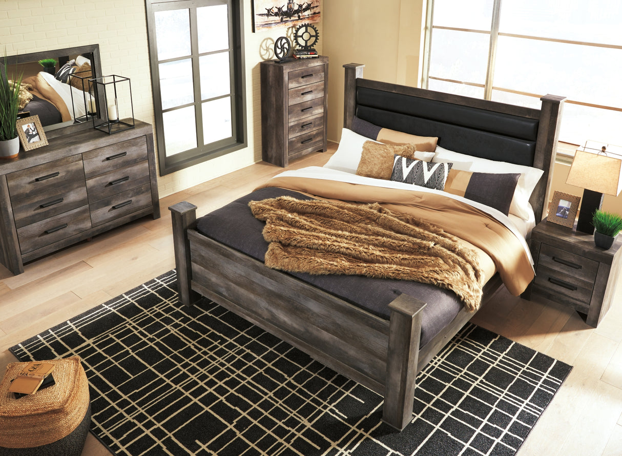Wynnlow Gray King Poster Bed from Ashley Furniture - Luna Furniture