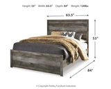 Wynnlow Queen Panel Bed with Mirrored Dresser and 2 Nightstands in Gray from Ashley - Luna Furniture