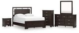 Covetown Dark Brown Panel Bedroom Set from Ashley Furniture - Luna Furniture