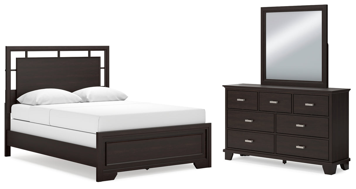 Covetown Dark Brown Panel Bedroom Set from Ashley Furniture - Luna Furniture