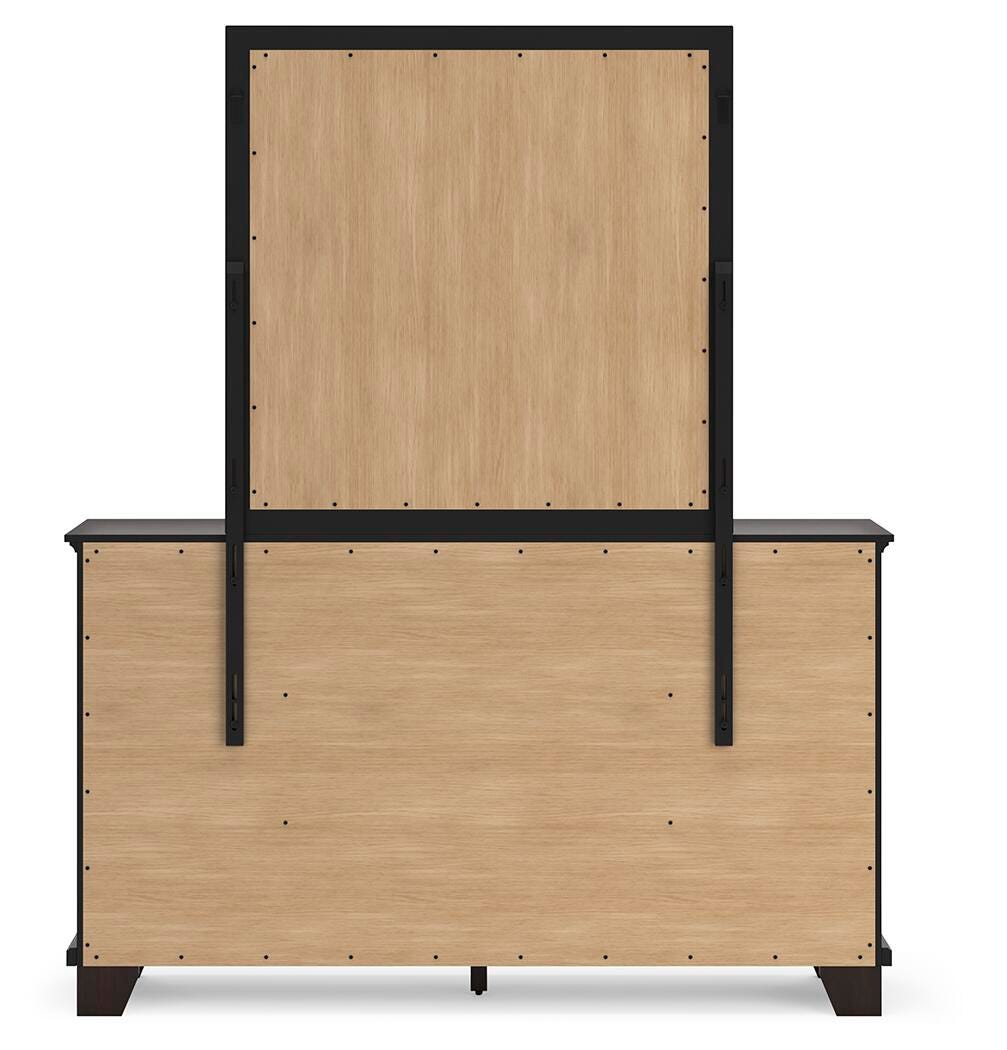 Wynnlow King Panel Bed with Mirrored Dresser and 2 Nightstands in Gray from Ashley - Luna Furniture