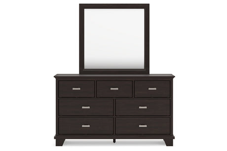 Covetown Dark Brown Dresser and Mirror from Ashley - Luna Furniture
