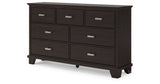 Covetown Queen Panel Bed with Dresser and 2 Nightstands in Dark Brown from Ashley Furniture - Luna Furniture