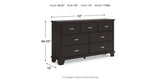 Covetown Twin Panel Bed with Dresser and Nightstand in Dark Brown from Ashley Furniture - Luna Furniture