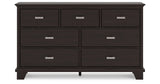 Covetown King Panel Bed with Dresser in Dark Brown from Ashley Furniture - Luna Furniture