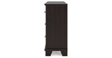 Covetown Twin Panel Bed with Dresser and 2 Nightstands in Dark Brown from Ashley Furniture - Luna Furniture
