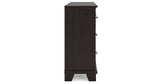 Covetown King Panel Bed with Dresser and 2 Nightstands in Dark Brown from Ashley - Luna Furniture