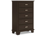 Covetown Dark Brown Chest of Drawers from Ashley - Luna Furniture
