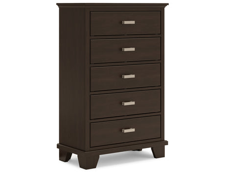 Covetown Dark Brown Chest of Drawers from Ashley Furniture - Luna Furniture