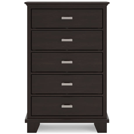 Covetown Dark Brown Panel Bedroom Set from Ashley - Luna Furniture