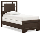 Wynnlow King Panel Bed with Mirrored Dresser and 2 Nightstands in Gray from Ashley - Luna Furniture