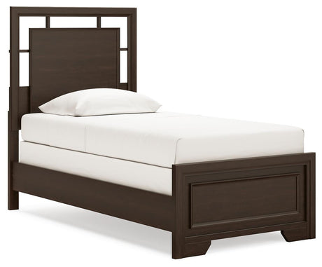 Wynnlow King Panel Bed with Mirrored Dresser and 2 Nightstands in Gray from Ashley - Luna Furniture