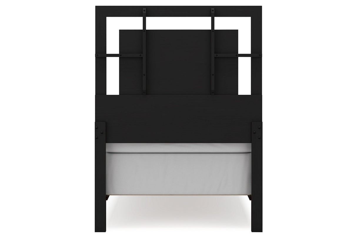 Covetown Dark Brown Twin Panel Bed from Ashley - Luna Furniture