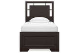 Covetown Dark Brown Twin Panel Bed from Ashley - Luna Furniture