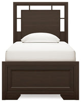 Covetown Dark Brown Twin Panel Bed from Ashley Furniture - Luna Furniture