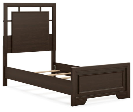 Wynnlow King Panel Bed with Mirrored Dresser and 2 Nightstands in Gray from Ashley - Luna Furniture