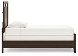 Wynnlow King Panel Bed with Mirrored Dresser and 2 Nightstands in Gray from Ashley - Luna Furniture
